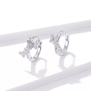 Сребърни обеци Flying Butterflies