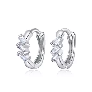Сребърни обеци Geometric Silver Hoops