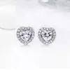 Сребърни обеци Glamour Hearts Studs
