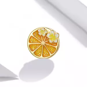 Сребърни обеци Golden Citrus Flowers
