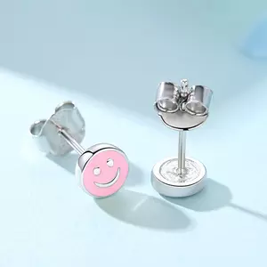 Сребърни обеци Little Pink Smile