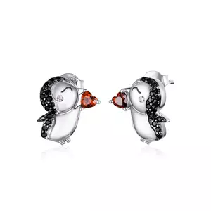 Сребърни обеци Loving Penguins