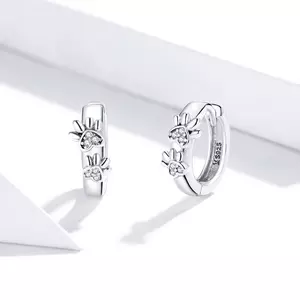 сребърни обеци Paws Hoops