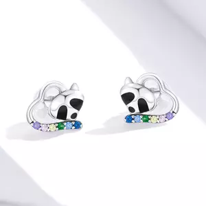 Сребърни обеци Raccoon Studs