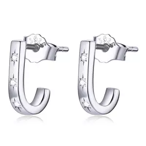 Сребърни обеци Silver J Earrings