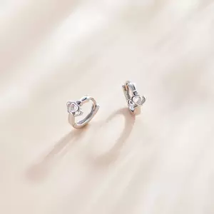 Сребърни обеци Silver Little Crown Hoops