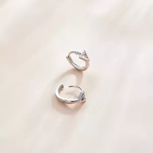Сребърни обеци Silver Little Triangle Hoops