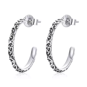 Сребърни обеци Silver Wreath Hoops