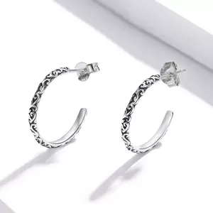 Сребърни обеци Silver Wreath Hoops