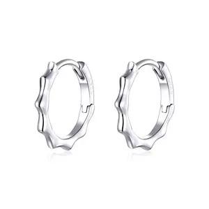 Сребърни обеци  сurled Hoops