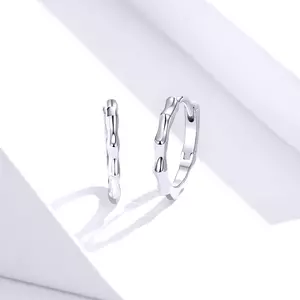 Сребърни обеци  сurled Hoops