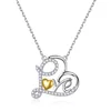 Сребърно колие Crystal Loving Heart picture - 1
