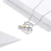 Сребърно колие Crystal Loving Heart picture - 3
