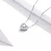 Сребърно колие Heart of Crystals picture - 3