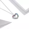Сребърно колие Rainbow Crystal Heart picture - 3
