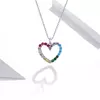Сребърно колие Rainbow Crystal Heart picture - 5