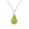 Сребърно колие Sparkling Avocado