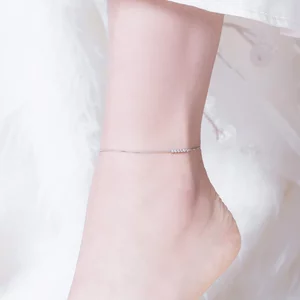 6 ezüstgolyó ezüst boka karkötő