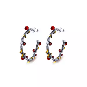 Autumn Fruits Hoops ezüst fülbevaló