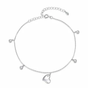 Bratara de glezna din argint Heart Love_hu