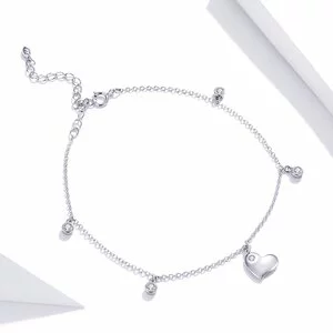 Bratara de glezna din argint Heart Love_hu