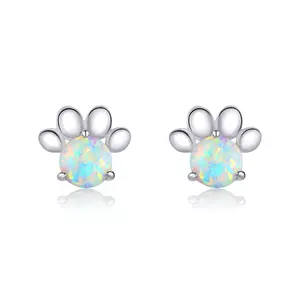 Color Pet Paws ezüst fülbevaló