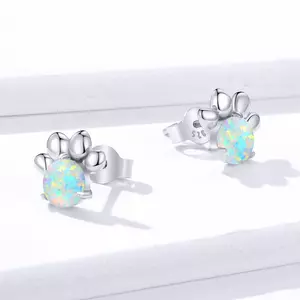 Color Pet Paws ezüst fülbevaló