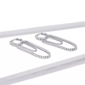 Diva Glam's Hoops ezüst fülbevaló