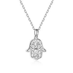 Egyszerű Hamsa Hand ezüst nyaklánc