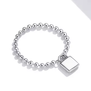 Ezüst gyűrű Gyöngysor zárral