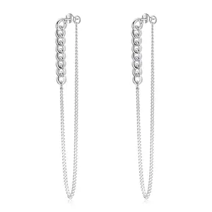 Ezüst hosszú láncú fülbevaló