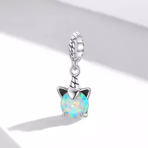 Ezüst opál kis unikornis talizmán