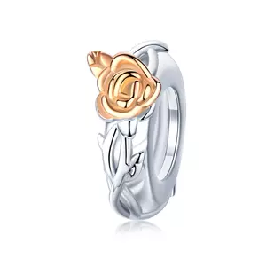 Ezüst talizmán réz rózsával