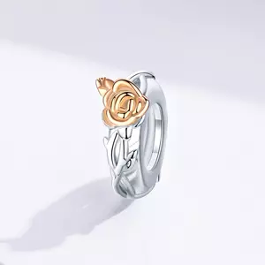 Ezüst talizmán réz rózsával