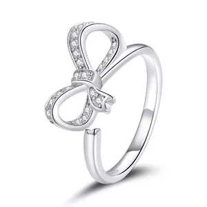 Glamour Bow ezüst állítható gyűrű
