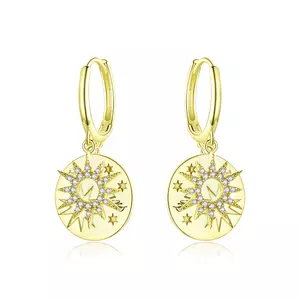 Glamour Golden Diva ezüst fülbevaló