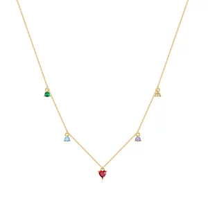 Golden Colorful Stones ezüst nyaklánc