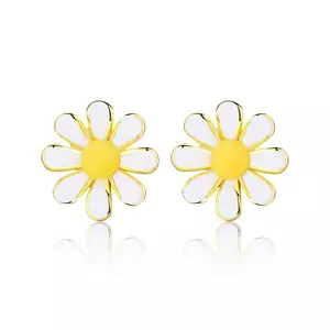 Golden Daisy ezüst fülbevaló