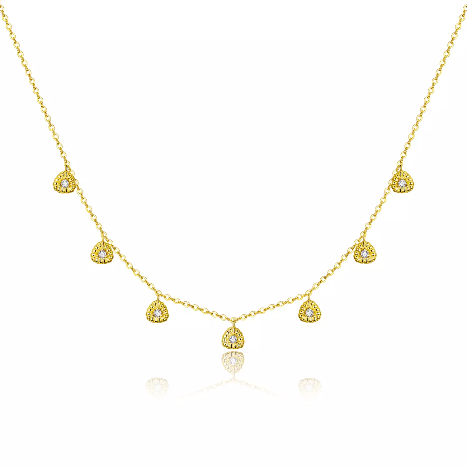 Golden Dropping Beads ezüst nyaklánc