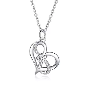 Infinite Crystal Heart ezüst nyaklánc
