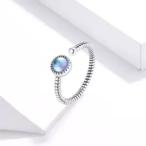 Irizáló Blue Stone ezüst állítható gyűrű