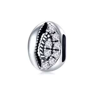 Kávébab ezüst talizmán