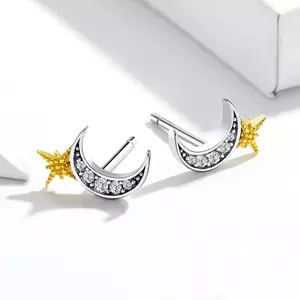 Kis Half Moon ezüst fülbevaló