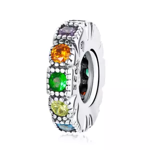 Kis szivárványgyöngy ezüst talizmán