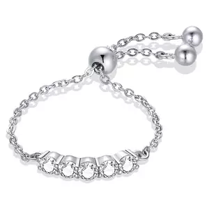 Lánc Crystals ezüst állítható gyűrűvel