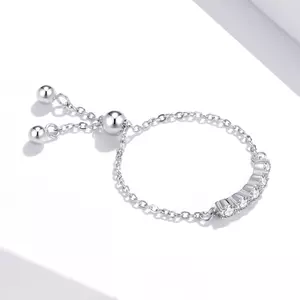 Lánc Crystals ezüst állítható gyűrűvel