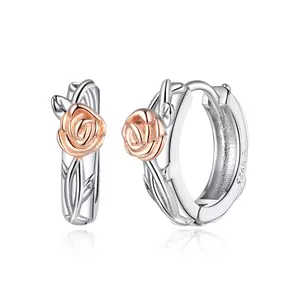 Little Rose Hoops ezüst fülbevaló