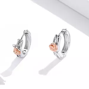 Little Rose Hoops ezüst fülbevaló