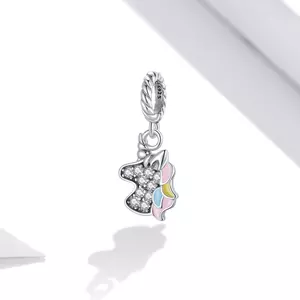 Little Shiny Unicorn ezüst bűbáj