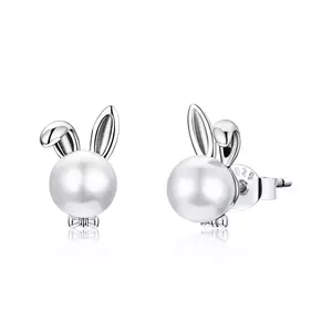 Pearl Bunny ezüst fülbevaló